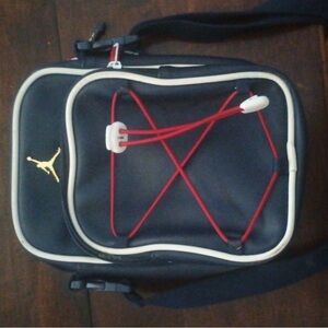 Nike Black Belt Bag with Gold and Red Accents